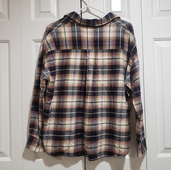 Uniqlo Flannel Plaid Skipper Collar Long Sleeve Flannel Size Small - Picture 7 of 9